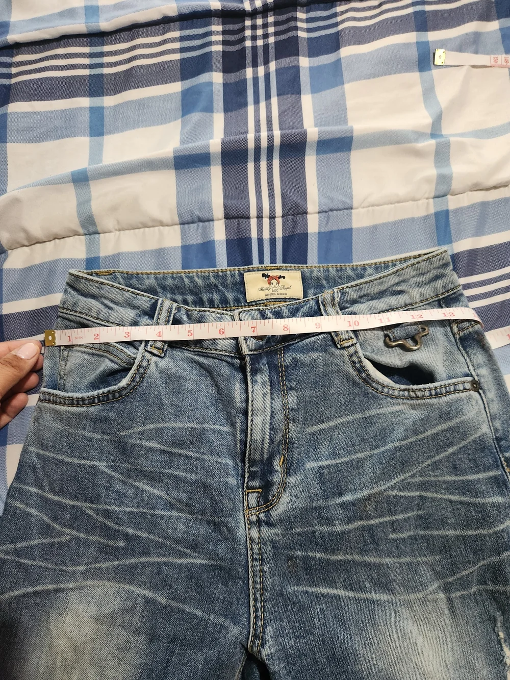 Buddy Angel, Lee Angel Chen Light Wash Distress Jeans - Classic Casual Fit